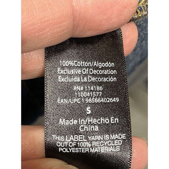 Frye Denim Dress Woman’s Sz S Dark Jean Buttons Pockets Long Sleeve Teacher NWOT - Picture 7 of 10